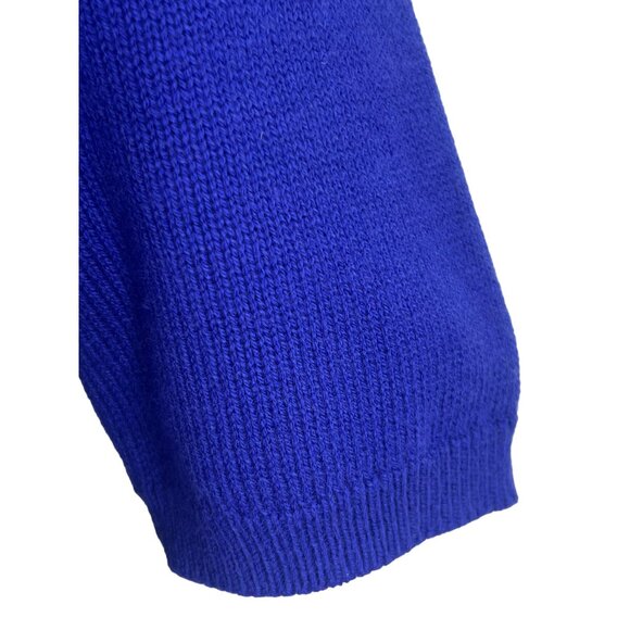 GAP Cobalt Blue Knit Short Sleeve Sweater Top • Preppy Classic Minimalist Mod S - Picture 4 of 15